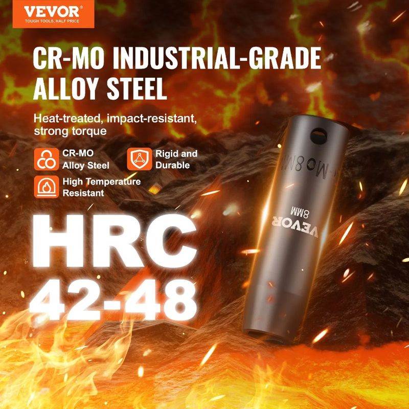 Set di 8 utensili a cricchetto da 18 pezzi, 6 punte, 3 bussole, kit di utensili a percussione_voghion.com