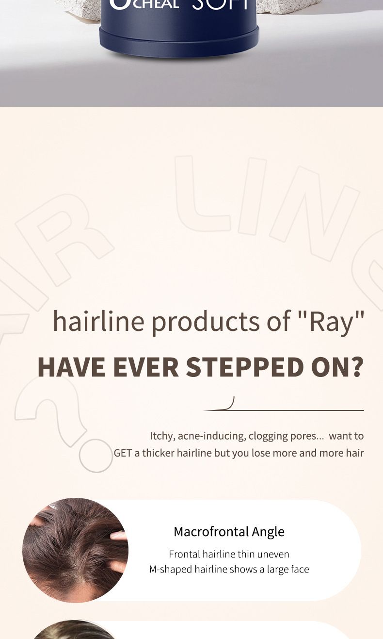 OCHEAL Hairline Artifact Contour Filled Forehead Hairline Mud Hair Modification Shadow Powder Waterproof And Sweatproof Soft Mist Three Color Hairline_voghion.com