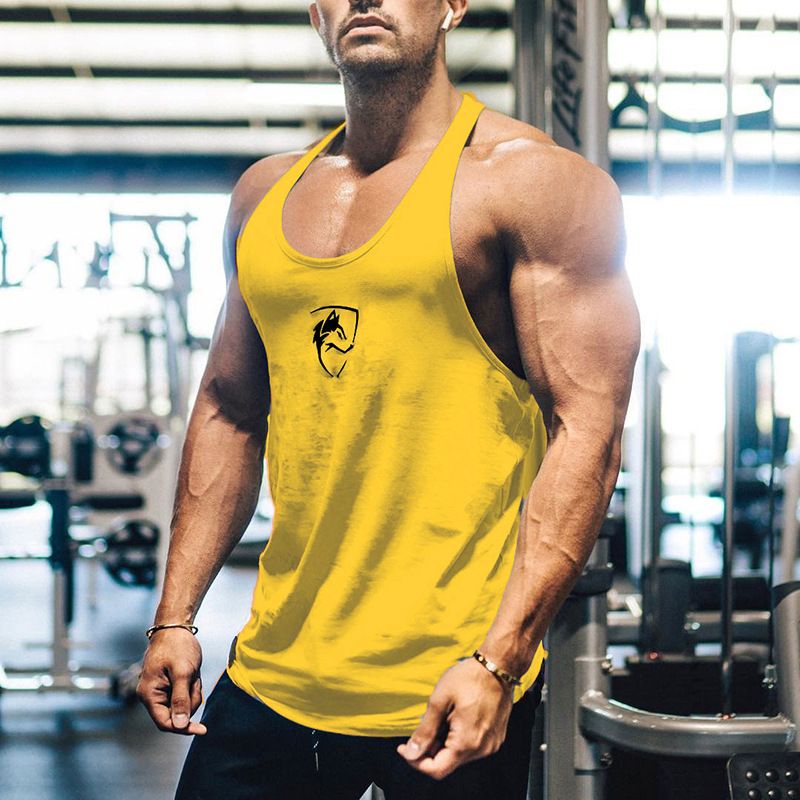 Novi moški poletni fitnes modni trend bombažnega zračnega športnega jopiča_voghion.com