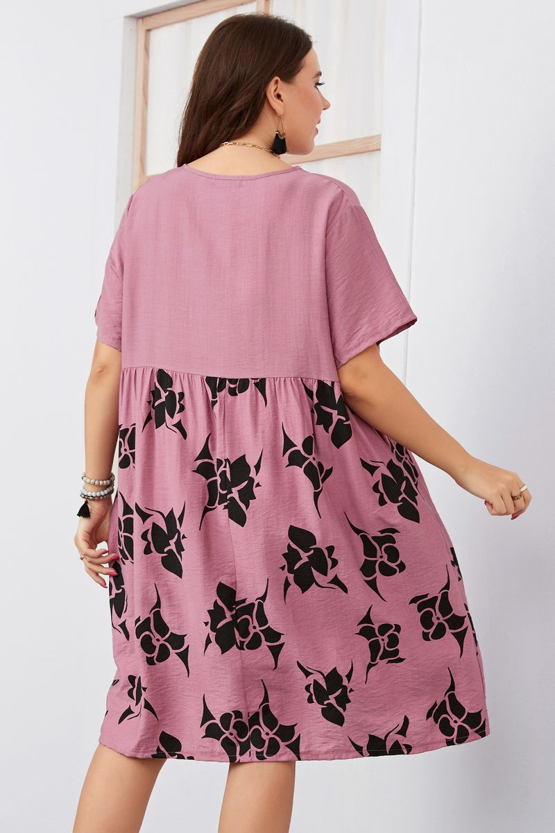 Women's temperament commuting loose plus-size dress women's clothing_voghion.com