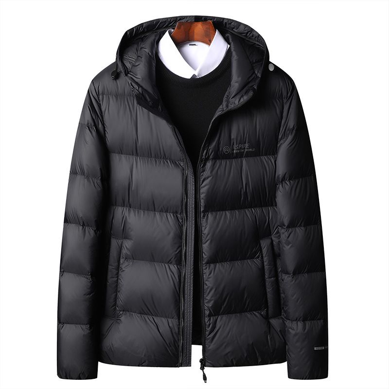 Winer New Simple Versaile Hooded For Men, Thickened, Youh And Middle-aged, Cold-proof, Warm, Trendy Puffer Down_voghion.com