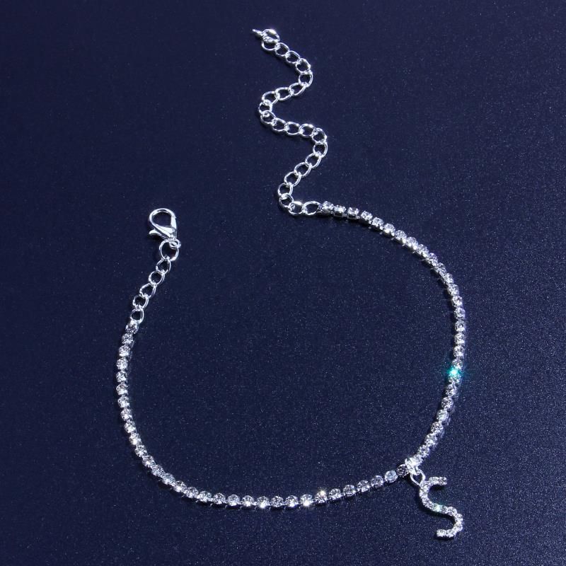 26 Capital English Letter Alloy Anklets Creative Joker Fashion Foot Anklet_voghion.com
