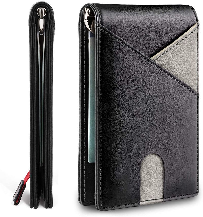 RFID-blockierendes Kartenetui – Geldbörse aus ultra-faserigem Leder im Vintage-Stil für Herren, schlankes Design mit Diebstahlschutz_voghion.com