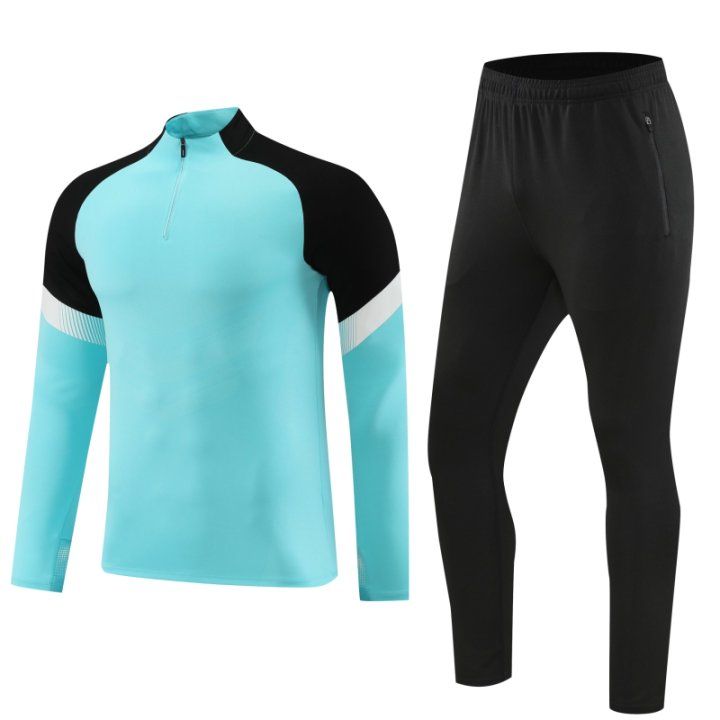 Football Jersey Long-sleeved Half-zipper Autumn And Winter Training Jersey Set Adult Customized Appearance Jersey_voghion.com