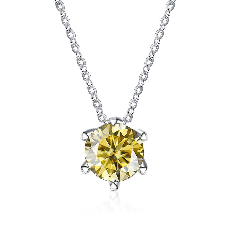 Collana con ciondolo in vera moissanite da 1 carato Tancise per donna, gioielli di alta qualità in argento sterling per feste di nozze_voghion.com
