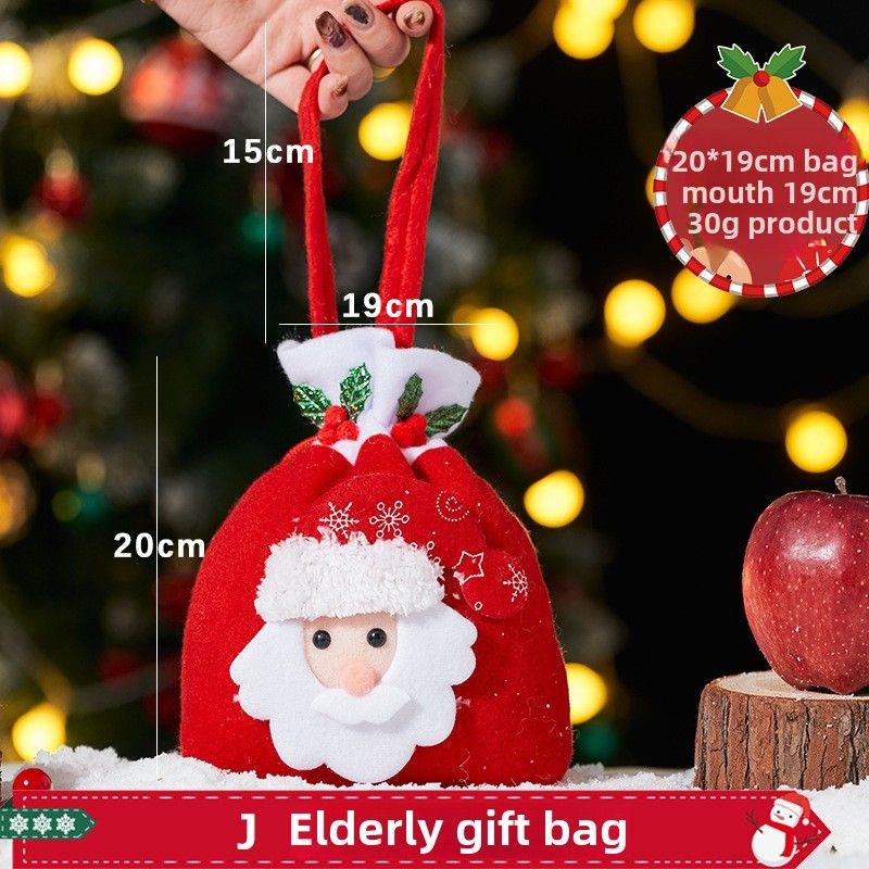 Christmas Applee Bag Barnpresentpåse Julaftonsgodispåse Julgodisinpackningspresentpåse_voghion.com