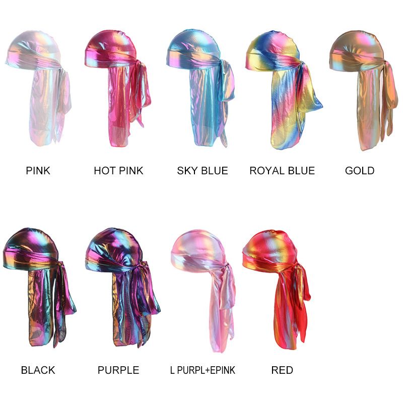 Matka i dzieci Wysokiej jakości źródło Laser Silk Długi ogon Kapelusz piracki Baotou Kapelusz Hip Hop Cape Hat_voghion.com