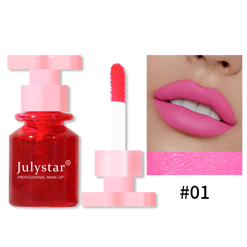 6 Feuchtigkeitsglasur, langanhaltendes und nicht verblassendes, färbendes Flüssig-Make-up, hinterlässt keine Flecken, Tassenfarbe, matte Lippen, rotes Wasser_voghion.com