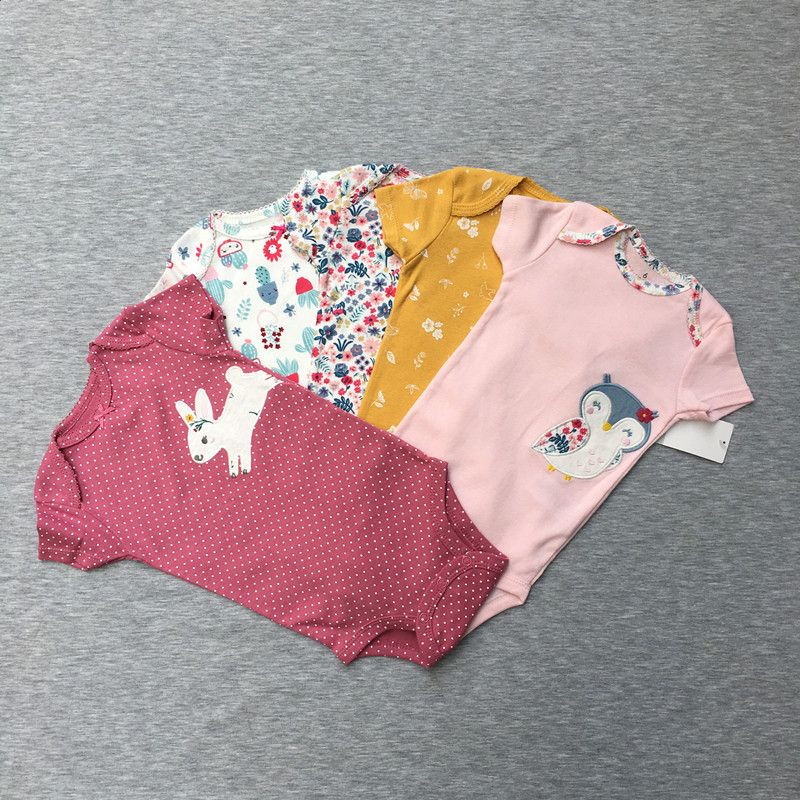 Summer Baby Jumpsuit Short Sleeve 5 Piece Set For Boys And Girls Baby Foreign Trade Export High End Ha Baofu Clothing Class A Cotton Sling_voghion.com