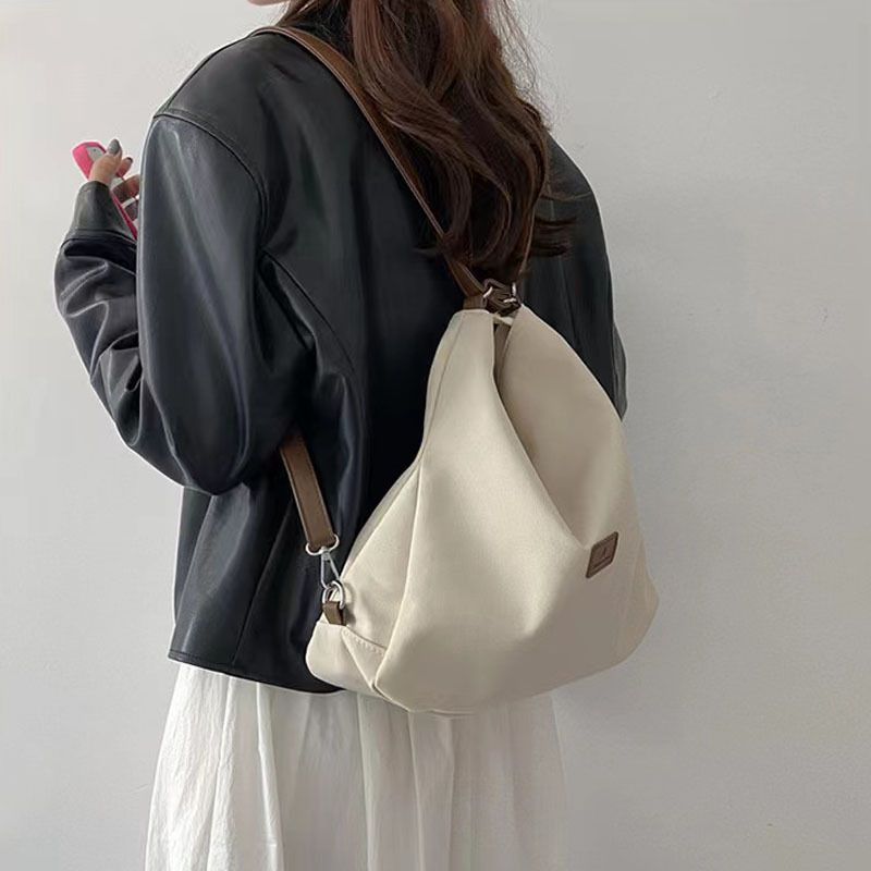 Sac fourre-tout en toile multifonctionnel à bandoulière simple de couleur contrastante pour femmes, lot de sacs automne et hiver 2024_voghion.com