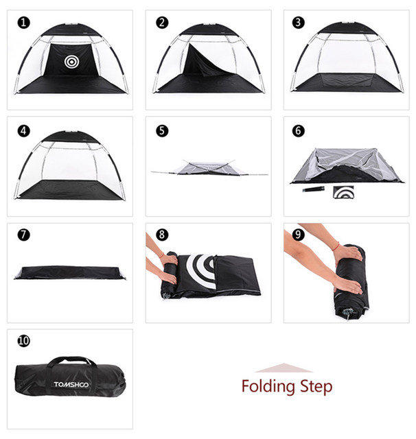 2M Övningsnät Tält Strike Cage Utomhus Inomhus gräsmatta Nätmatta Trädgård Träningsutrustning Golftillbehör_voghion.com