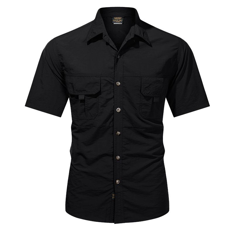 2025 Nieuwe outdoor militaire stijl lange mouwen lente zomer multi-pocket set strijkvrij dun overhemd voor mannen_voghion.com