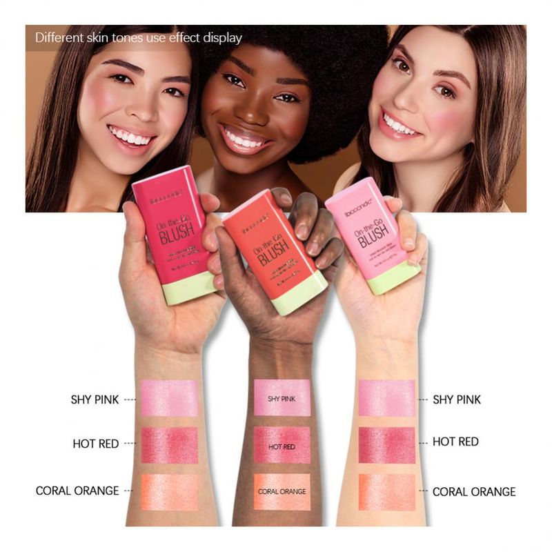 Ūdensizturīgs sejas vaigu sārtuma sārtums Natural Cheek Rouge 3 Colors Silky Smooth Tint Cream Blusher Blush Stick Face Makeup Blusher_voghion.com