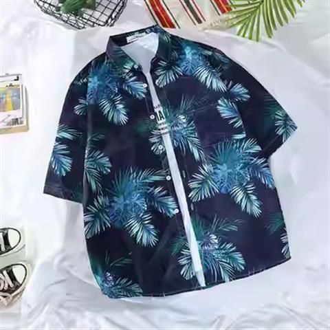 Herrenbekleidung 2024 Neues kurzärmliges Blumenhemd für Männer und Frauen Paare Lose Retro Herren Blumenhemd Stil Herrenstil_voghion.com