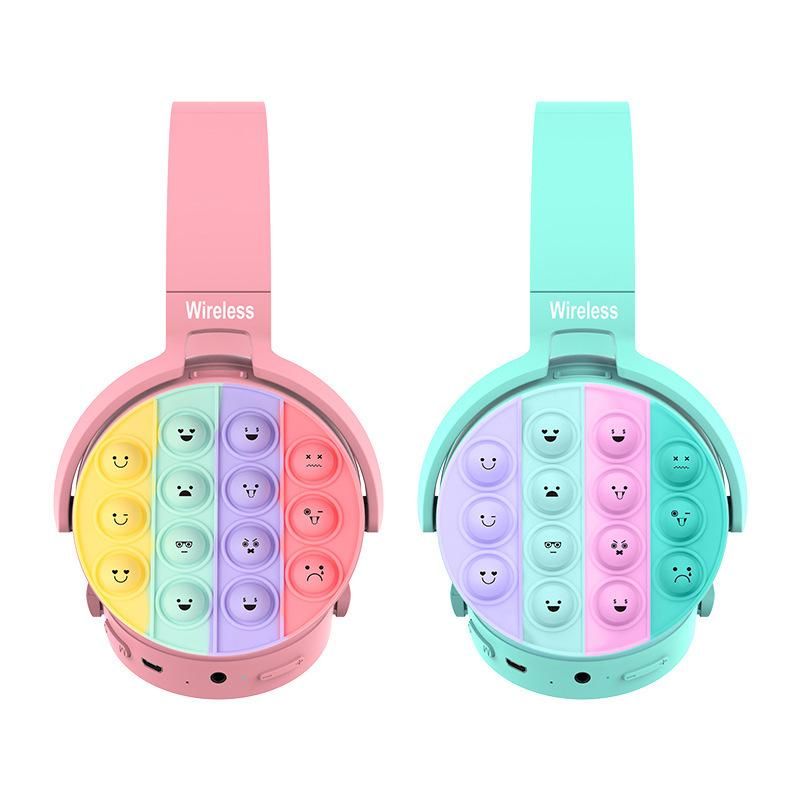 Nouveau PO950 décompression sur l'oreille Emoji PO bulle Bluetooth casque carte enfichable écouteur sans fil_voghion.com