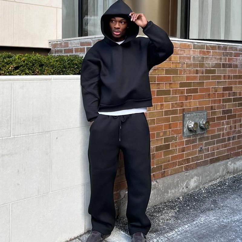 Unisex Oversized Hoodie & Jogger Set - Streetwear Casual Pullover Sweatshirt With Pockets, Comfortable Lounge Wear For Men & Women_voghion.com