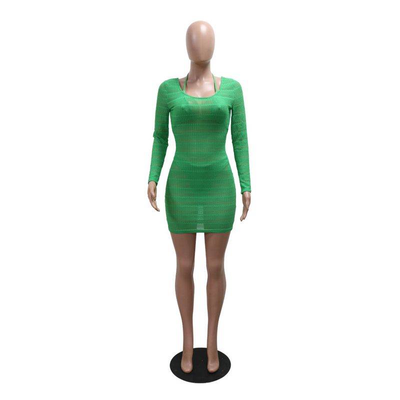 Ensemble de lingerie à lacets avec mini-jupe transparente - Ensemble de sous-vêtements sexy 3 pièces_voghion.com