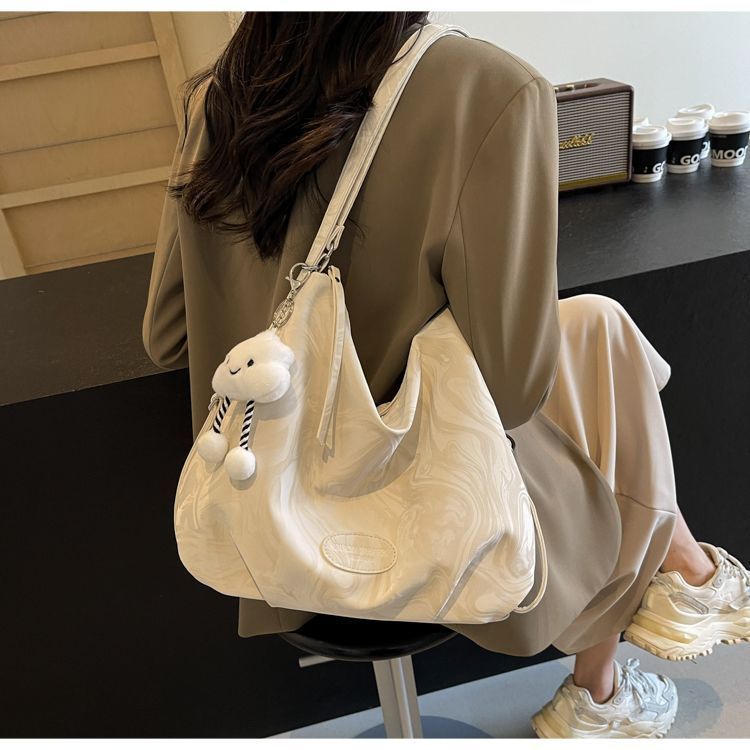 Borsa tote minimalista e capiente per donna, modello coreano, estate 2024, versatile, con tracolla di alta qualità e tracolla ascellare._voghion.com