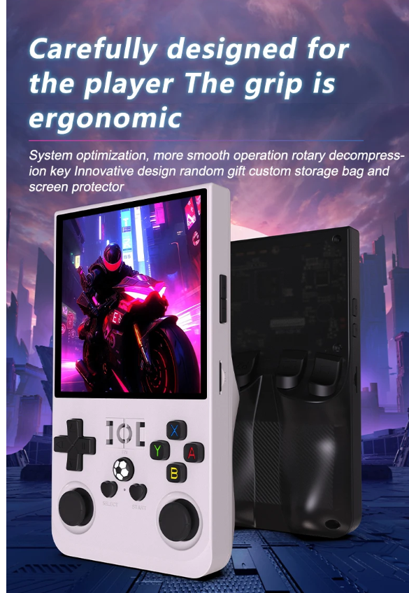 Console de jeux portable rétro Open Source R36MAX, système Linux, écran IPS de 4 pouces, lecteur de jeux vidéo portable, 64 Go, 128 Go de jeux_voghion.com