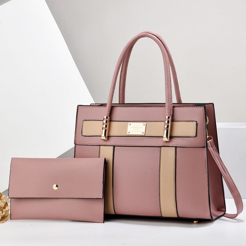 Handbag Set For Women Splicing Color Contrast Simple Large Capacity Single Shoulder Bag Bag_voghion.com