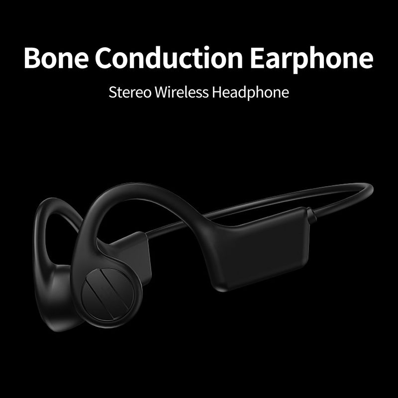Słuchawki kompatybilne z Bluetooth Zaczep na ucho Przewodnictwo kostne Uniwersalne sportowe słuchawki bezprzewodowe stereo do biegania_voghion.com