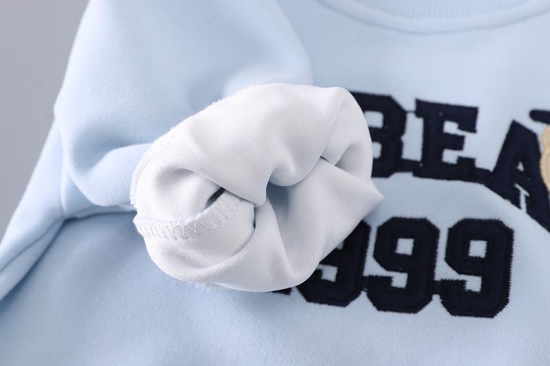 Completo due pezzi con felpa e pantaloni per bambini, motivo: orsetto inglese, primavera/autunno 2025_voghion.com