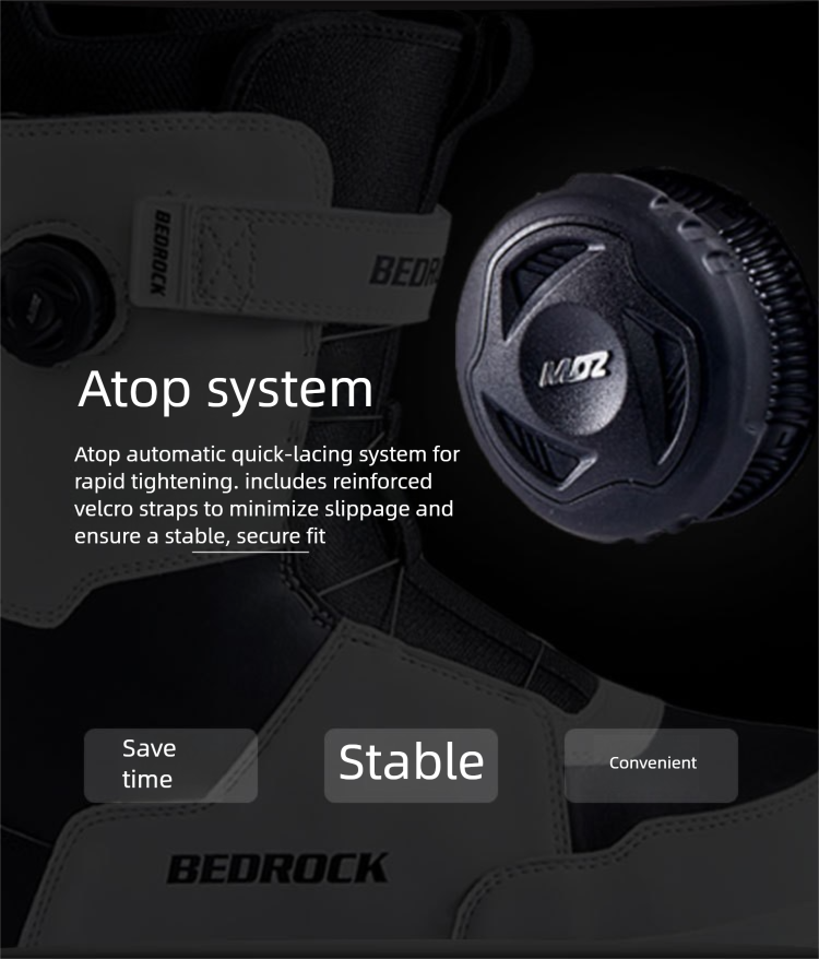 Steel Wire Style BOA Ski Equipment Quick-Wear Snowboard Shoes All-Round Women Men Boots Waterproof Anti-Slip_voghion.com