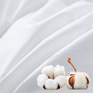 Luxurious Queen Size Goose Down Fiber Waterfowl Feather Fiber Comforter Duvet, 100% Cover, 48 Oz. Fill Weight, Baffle Box Design, White Solid_voghion.com