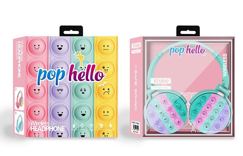 Nouveau PO950 décompression sur l'oreille Emoji PO bulle Bluetooth casque carte enfichable écouteur sans fil_voghion.com