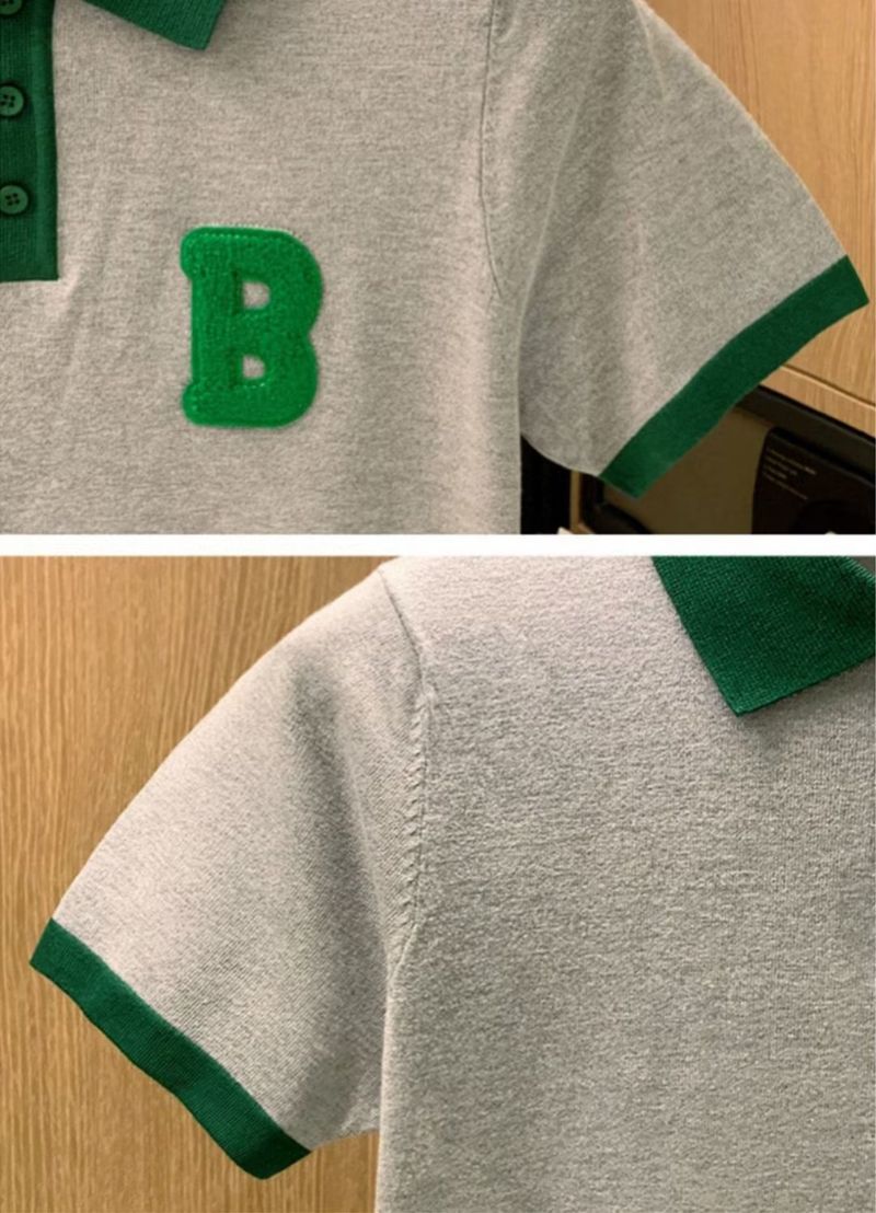 Herrenbekleidung einfache Buchstaben Persönlichkeit Handtuch Stickerei Kurzarm Männer Sommer ins farblich passende Casual Poloshirt Männer_voghion.com