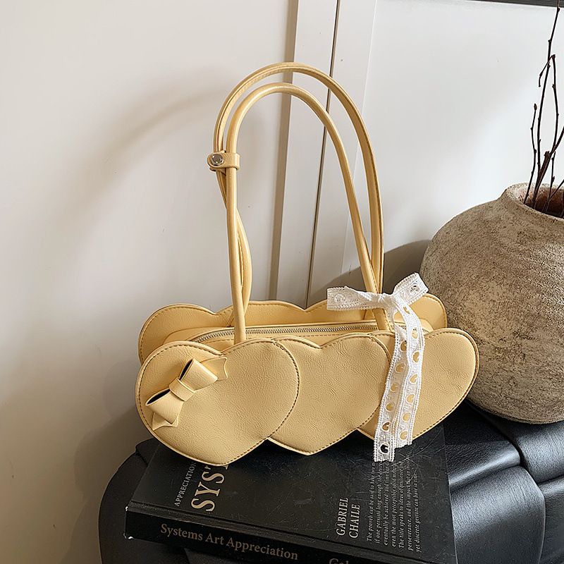 Bolsa de ombro feminina em formato de coração, nova coleção outono/inverno 2025, elegante e versátil_voghion.com