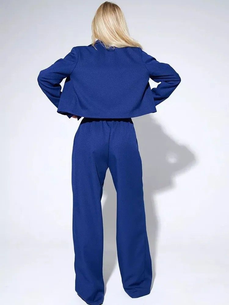 Dameskleding Herfst Nieuwe Mode Casual Kort Klein Pak Slim Fit Broek Damespak_voghion.com