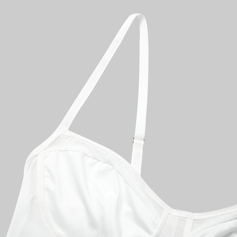 Mono sexy transparente con retazos de malla de encaje sin espalda para mujer_voghion.com