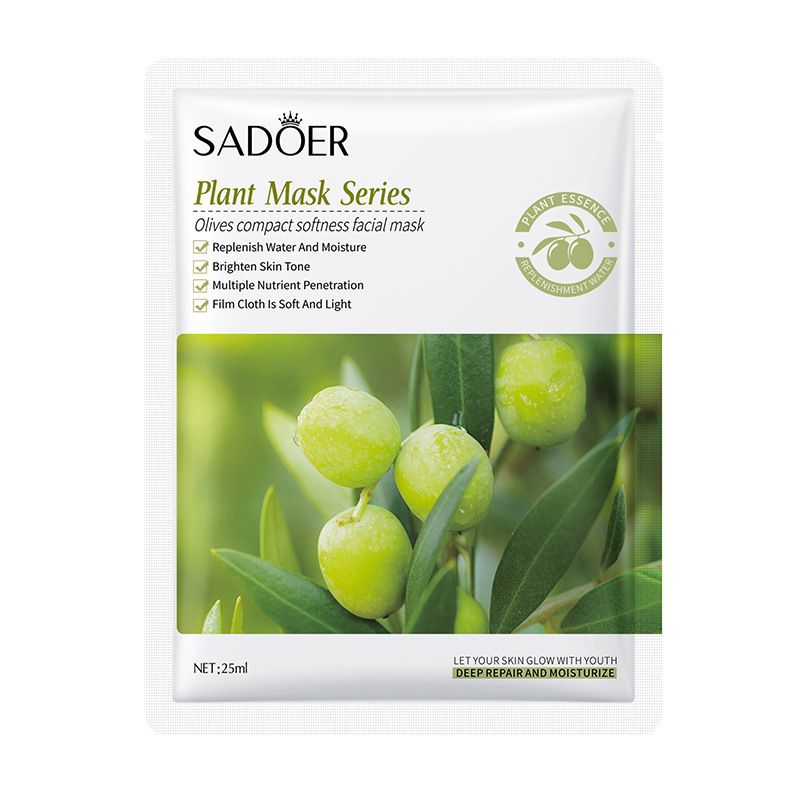 Confezione completa di maschere SADOER Plant Fruit Mask Sheet in inglese, streaming live di prodotti per la cura della pelle_voghion.com
