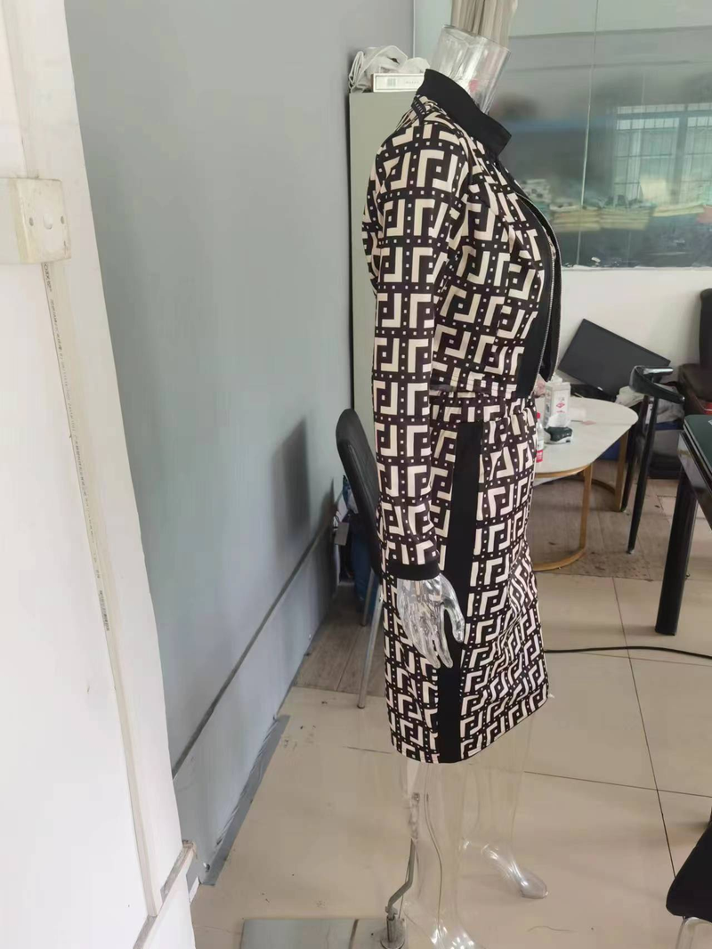 Giacca da donna a maniche lunghe stampata, fresca e dolce, alla moda, primaverile e autunnale, con gilet e gonna in tre pezzi_voghion.com