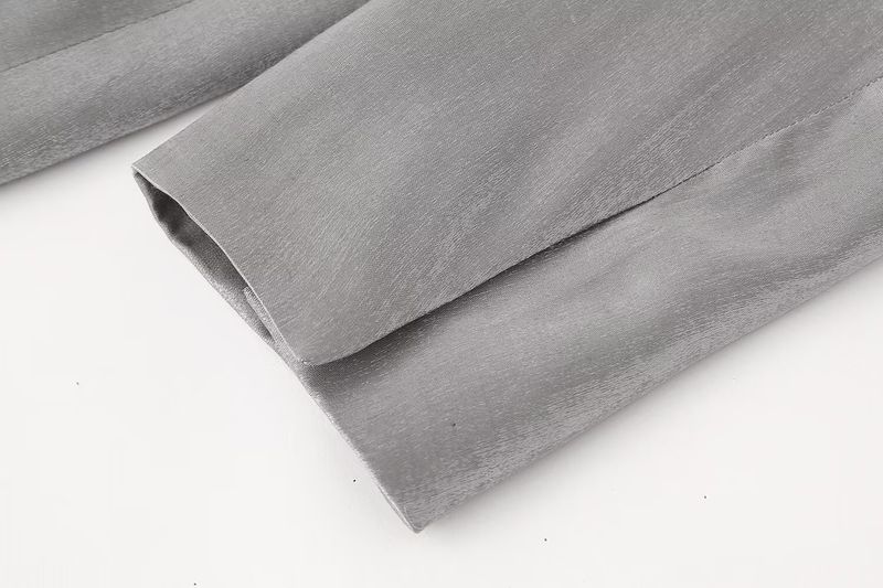 Dametøj 2024 forårsnye metal blanke casual jakkesætsbukser_voghion.com