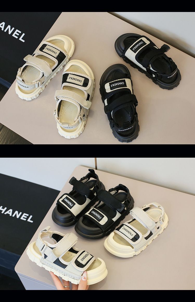 Jungen Sandalen 2024 Neue Kinder Sommer Strand Große Kinder Atmungsaktive und wasserdichte Sportschuhe, Kleine Jungen_voghion.com