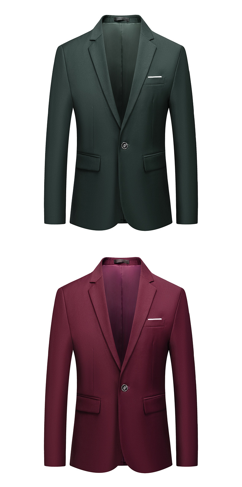 Pink men's suit, business and leisure single piece top jacket, Korean version slim fit small suit_voghion.com