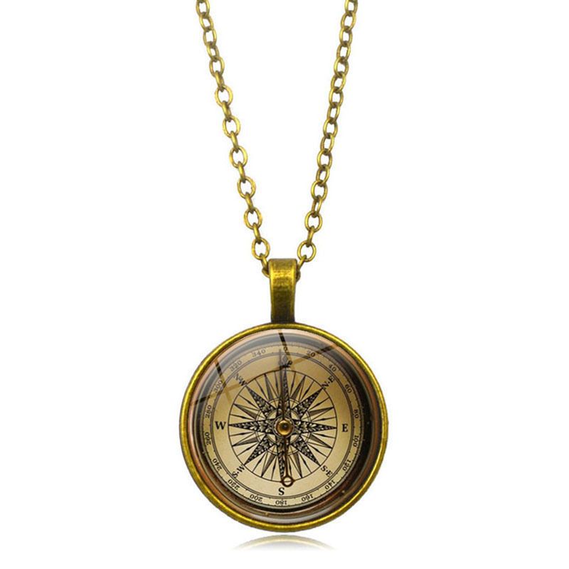 Nieuwe Steam Punk Kompas Tijd Ketting Mode Hanger Trui Ketting Sieraden_voghion.com