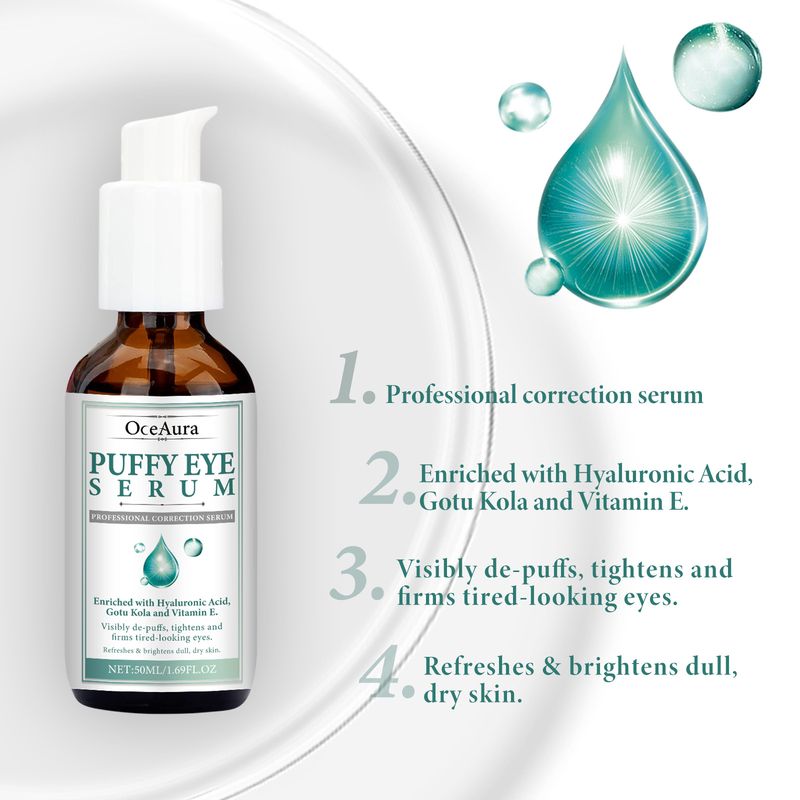 OceAura Puffy Eye Serum, Repair Essence Refreshing Hydrating Firming Brightens The Nicotinamide_voghion.com
