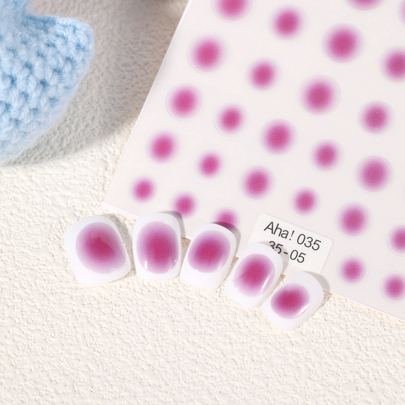 3D transparenter Puder-Rouge, allmählicher Wechsel, Nagelkunst-Aufkleber, selbstklebender Regenbogen-Puder-Rouge-Schieber, Grad_voghion.com