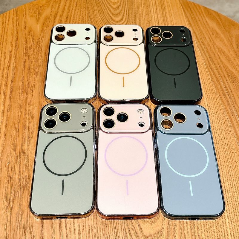 Luxury AG Nano Tempered Glass For Magsafe Case For IPhone 17 Air 16 15 14 13 12 11 Pro Max Plus Magnetic Wireless Charge Cover_voghion.com