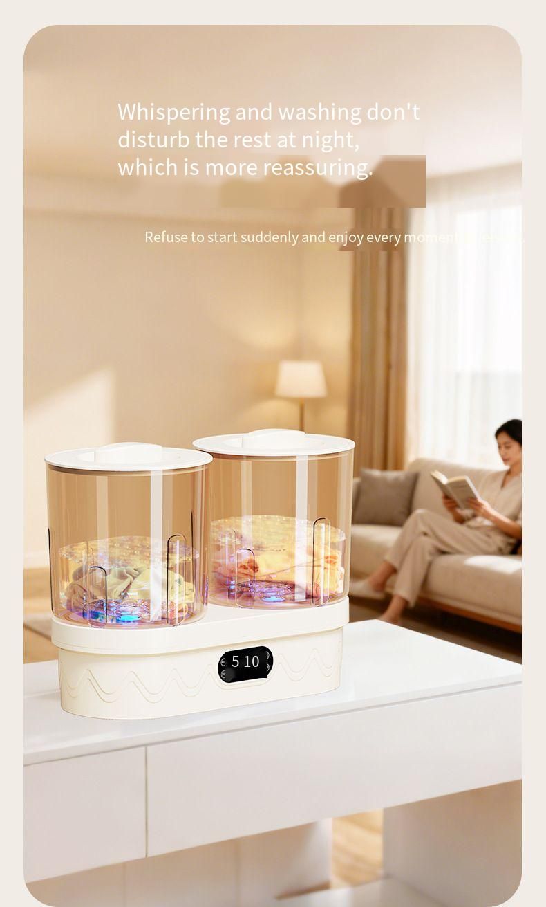 Mini lavatrice completamente automatica per calzini, biancheria intima e mutandine_voghion.com