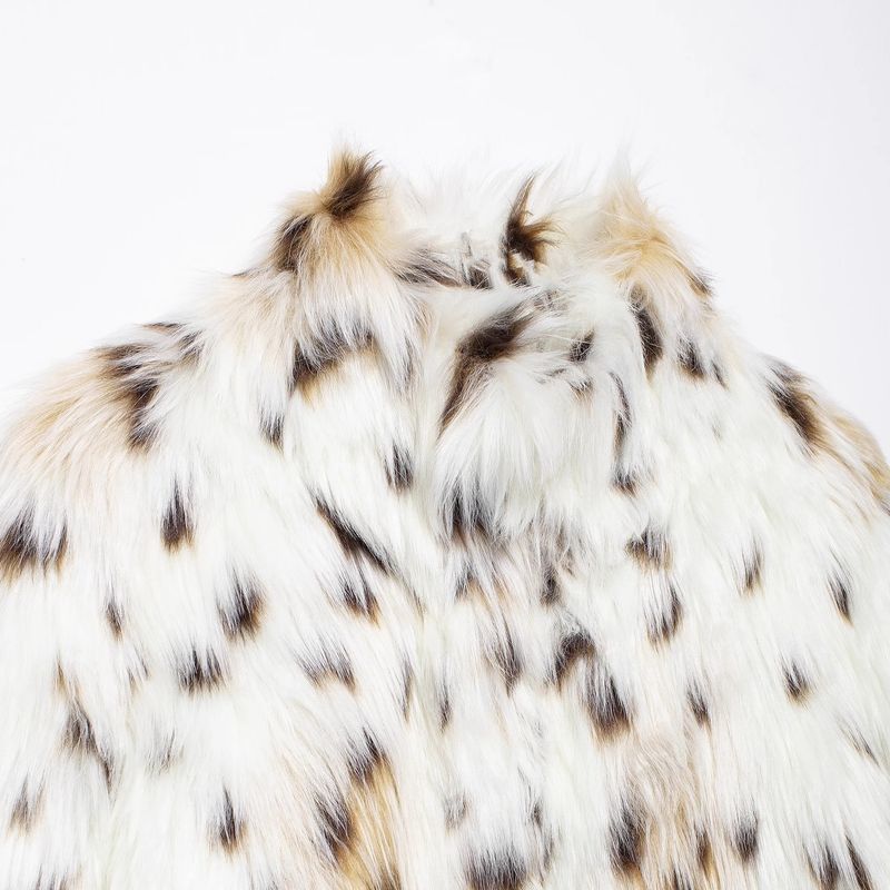 2025 Winter Eco-Friendly Warm Coat Loose Fit Mountain Cat Pattern Leopard Print Fur Jacket_voghion.com