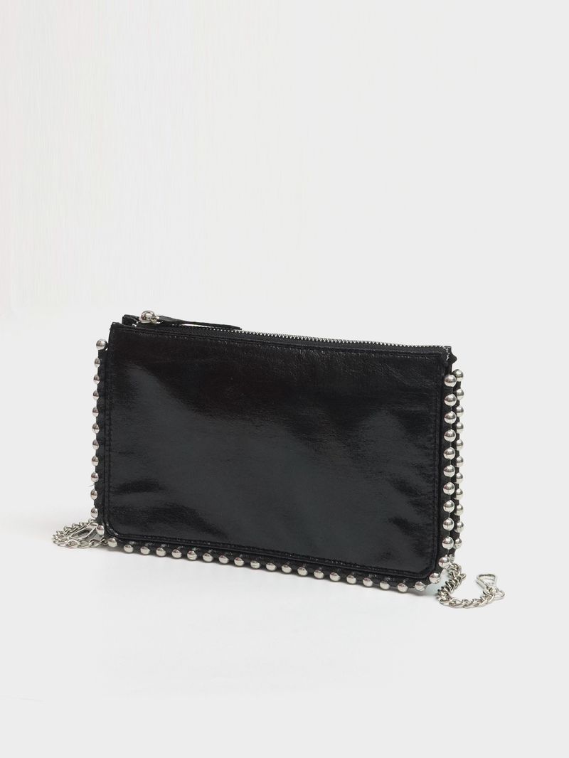 Borse da donna Nuove perline Piccola borsa quadrata Borsa a mano con perline Borsa a tracolla a catena Borsa a tracolla Punk Doppio scomparto Borsa da donna_voghion.com