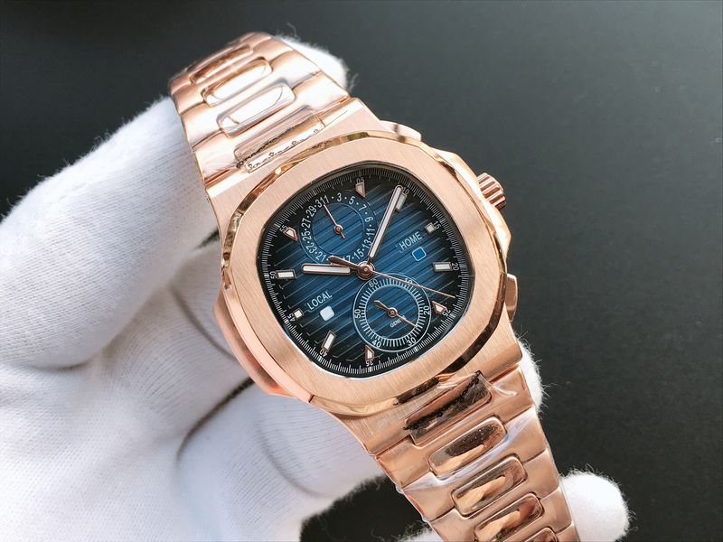 Montre pour hommes Nautilus de conception de luxe mécanique automatique_voghion.com