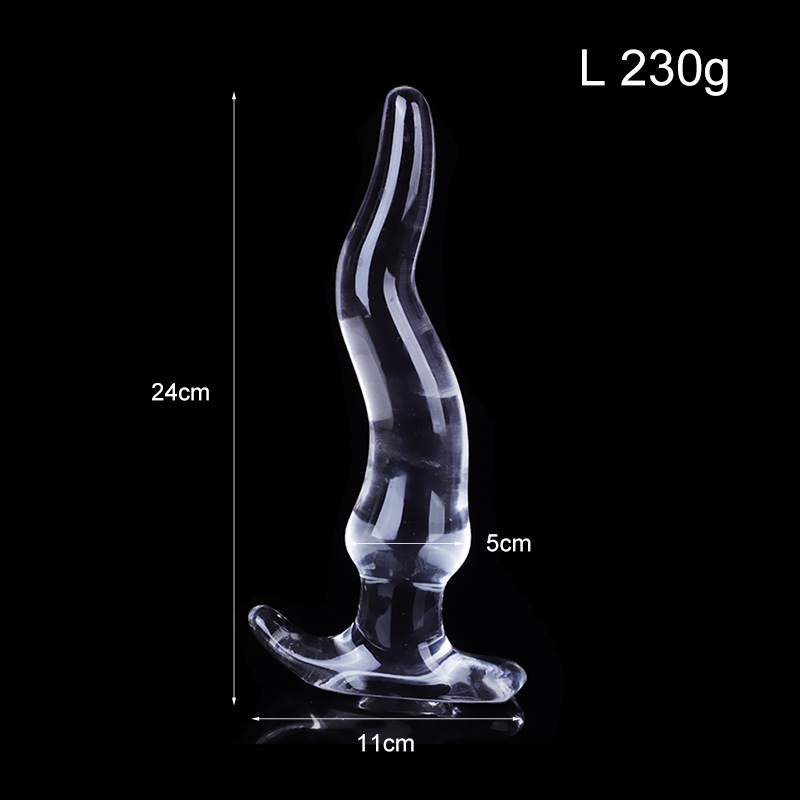 1pc Crystal Anal Plug Butt Plug, Super Large Anal Expander za moške in ženske, prozoren analni čep za masturbacijo_voghion.com