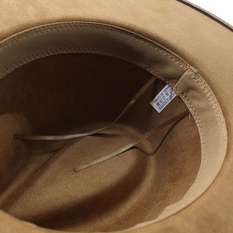 Fashion Suede Top 9.5cm Wide Bim Fedoa Hat Men Women Autumn Winte Felt Jazz Hats Classic Chuch Fedoas Chapeau Sombeo_voghion.com