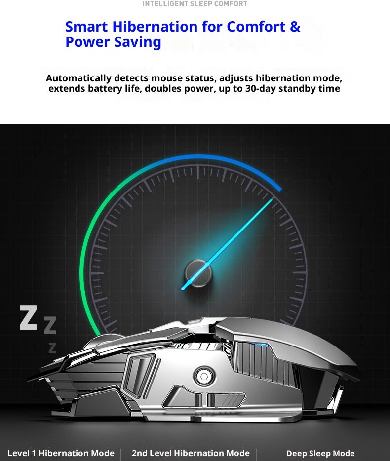 Digitex Digitex Wolf Spider SC300 Wireless Mouse Rechargeable Laptop Desktop Computer Mechanical Metal E-Sports Gaming Cross-Border_voghion.com