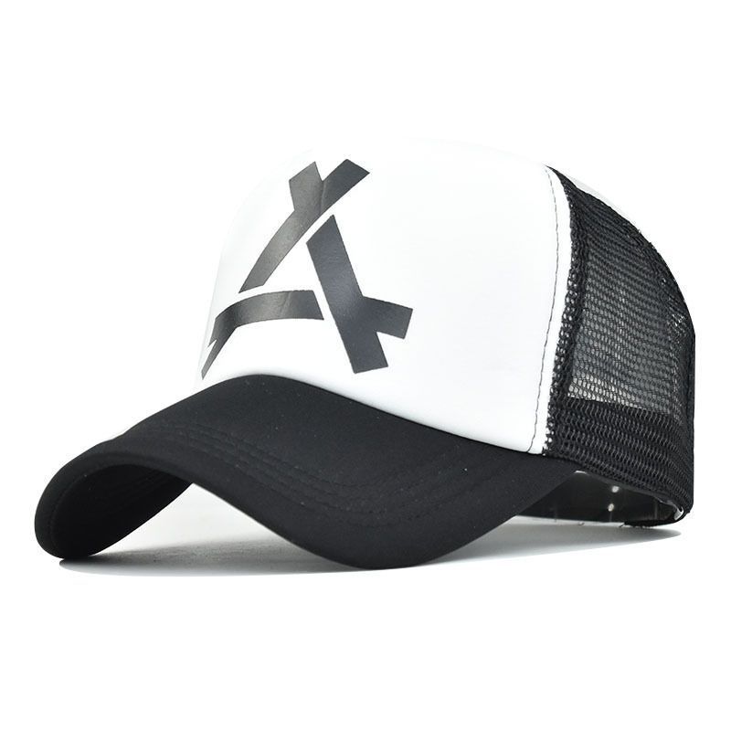 Gorra de béisbol transpirable de verano con estampado de esponja y serigrafía de pico de pato, gorra de malla_voghion.com